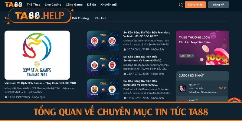 Tổng quan về chuyên mục tin tức TA88